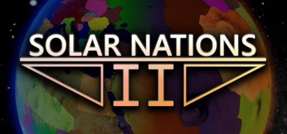 Solar Nations 2 logo over Earth